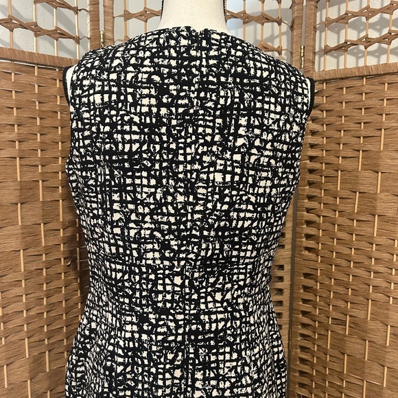 Lafayette 148 NewYork Elegant Black and White Sleeveless Dress - Picture 10 of 12